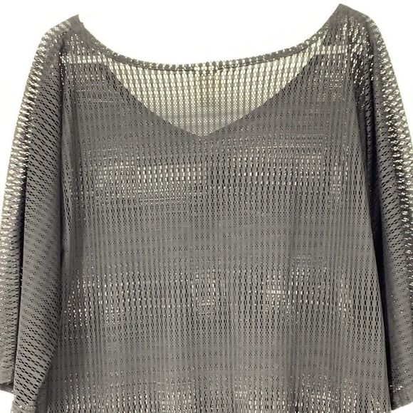O'neill Swim Cover Size XL Net Black 3/4 sleeve Light weight v-neck 3271 - Picture 5 of 14